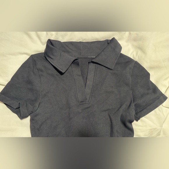 Black Ribbed Mini Dress - Picture 9 of 10